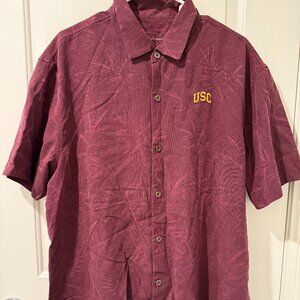 NWT USC Trojans Tommy Bahama Embroidered Short Sleeve Size XL MSRP: $110